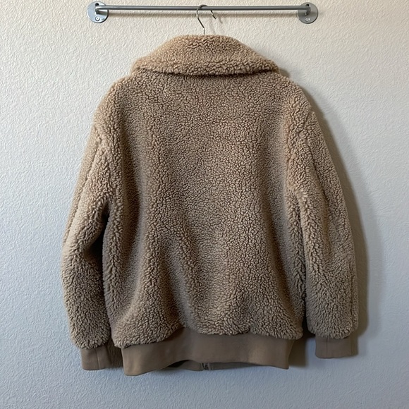 Aritzia Wilfred Free Zip-Up The Teddy Jacket Sz:S Beige - Picture 10 of 13